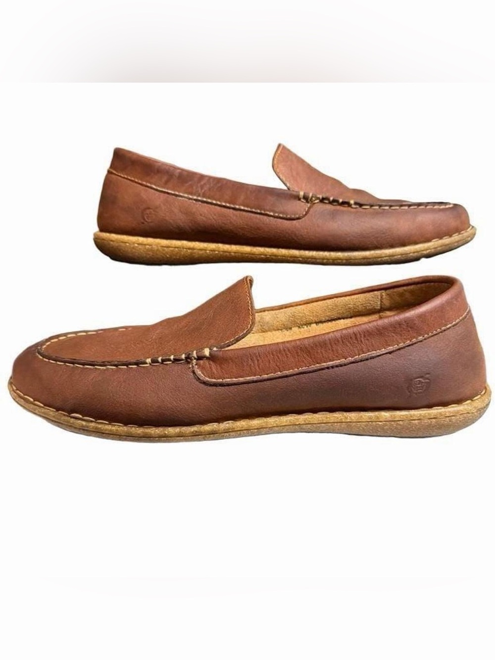 Born Baylor Leather Slip On Casual Shoes Brown Mens 11